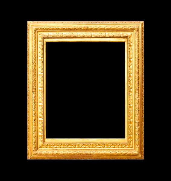 Gouden frame op zwarte achtergrond — Stockfoto