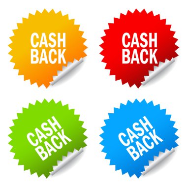 Cash back sticker clipart