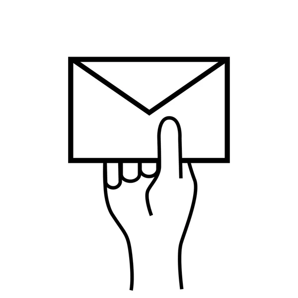 Skicka brev ikonen — Stock vektor