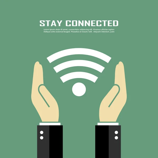 Stay connected poster — Stock Vector