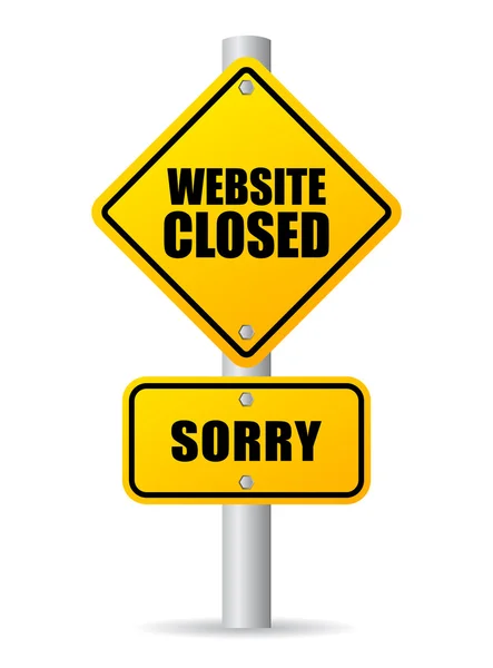 Website gesloten teken — Stockvector
