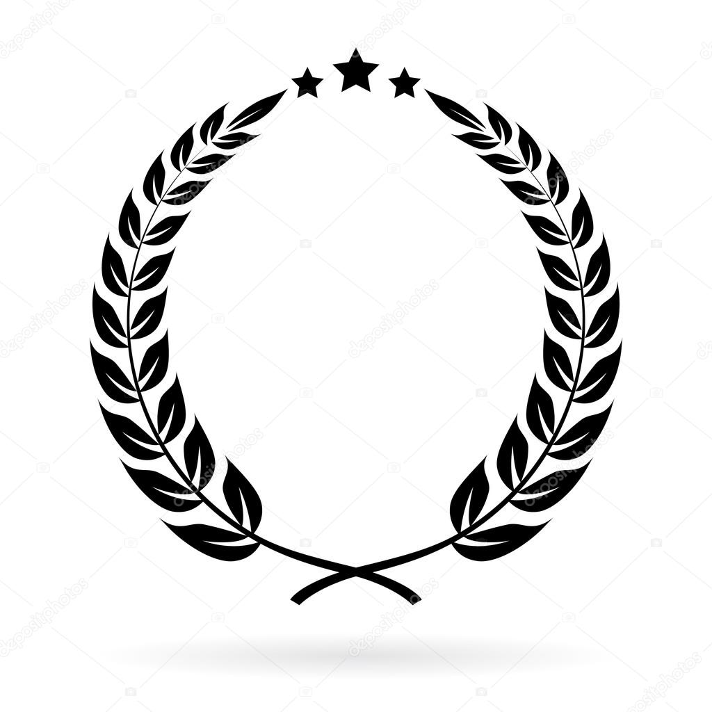 Laurel wreath icon vector illustration isolated on white background