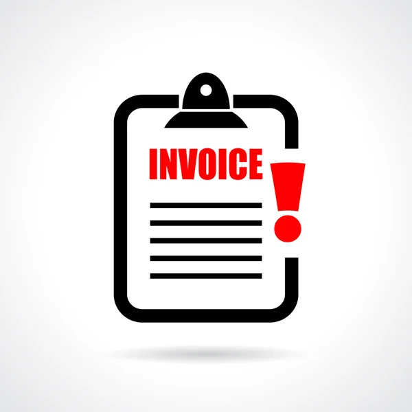 Unpaid invoice reminder icon — Stock Vector