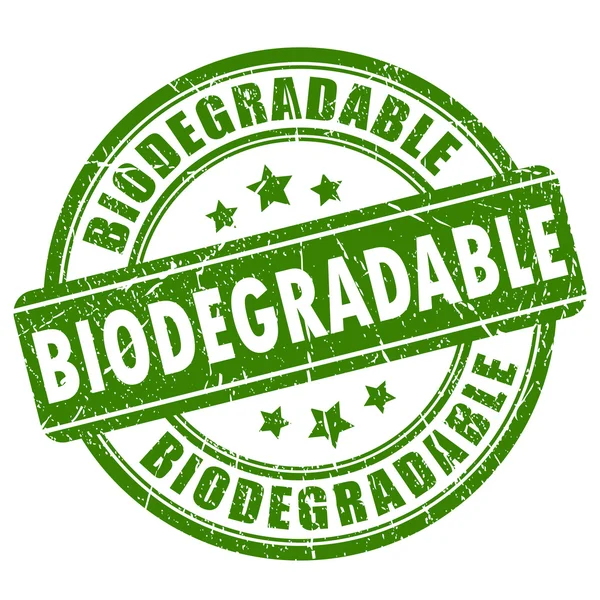 Timbre en caoutchouc BIODEGRADABLE — Image vectorielle