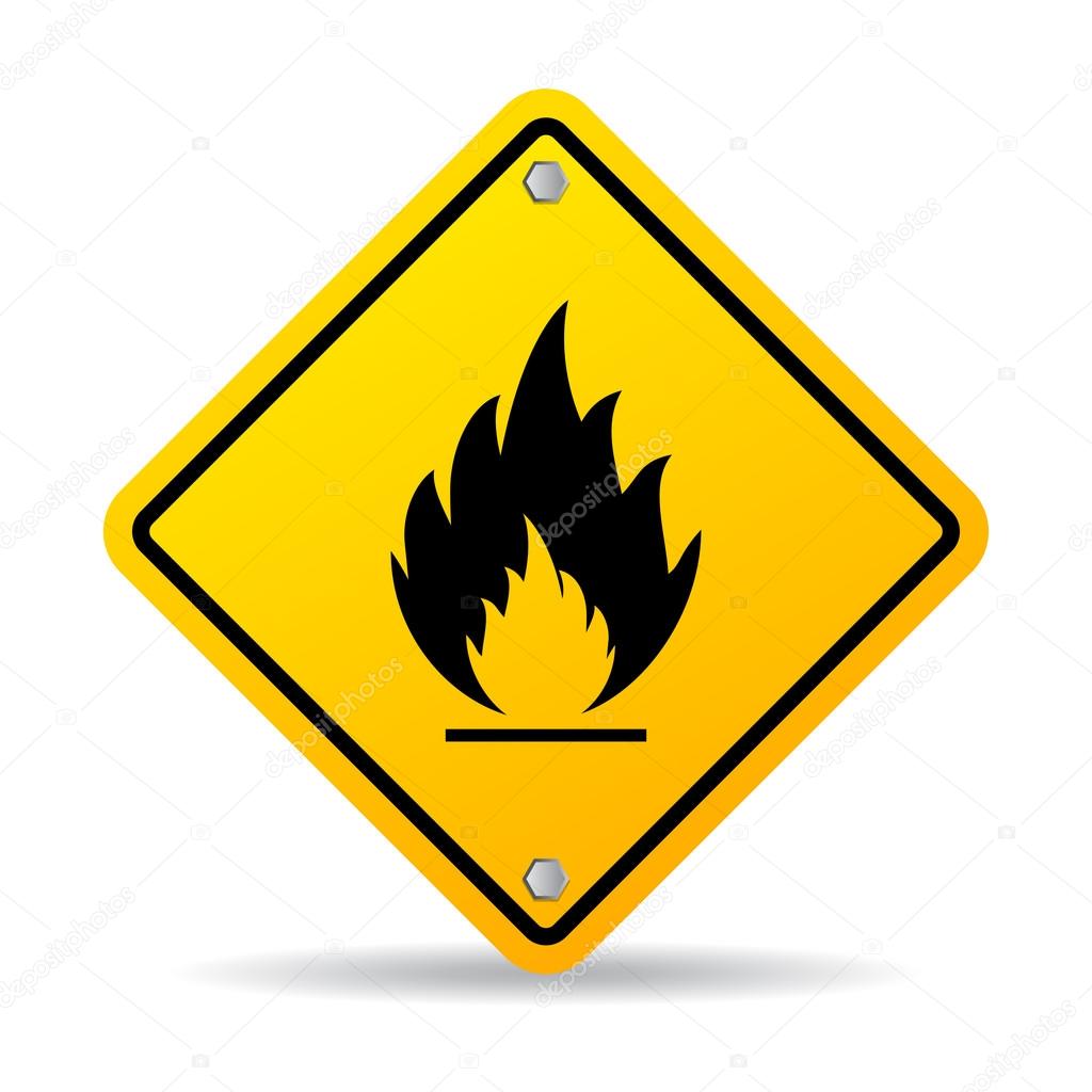 Fire danger warning sign
