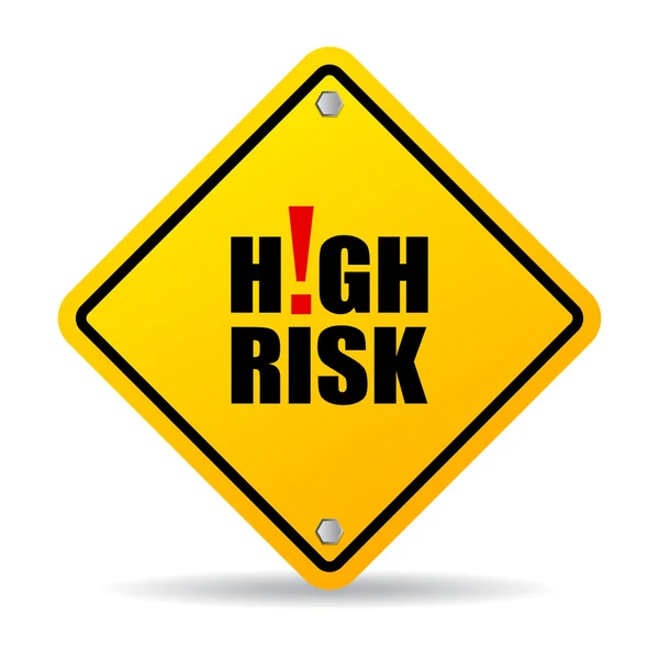 Hoog risico teken — Stockvector