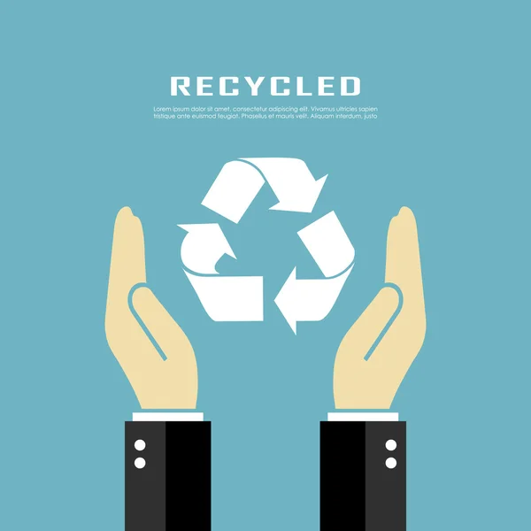 Affiche vectorielle recyclée — Image vectorielle