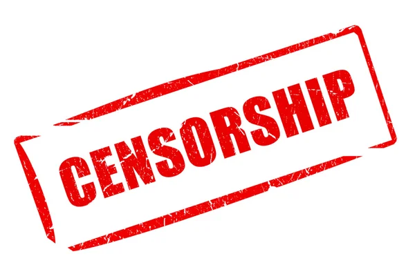 Censorship rubber stamp — Stock Photo, Image