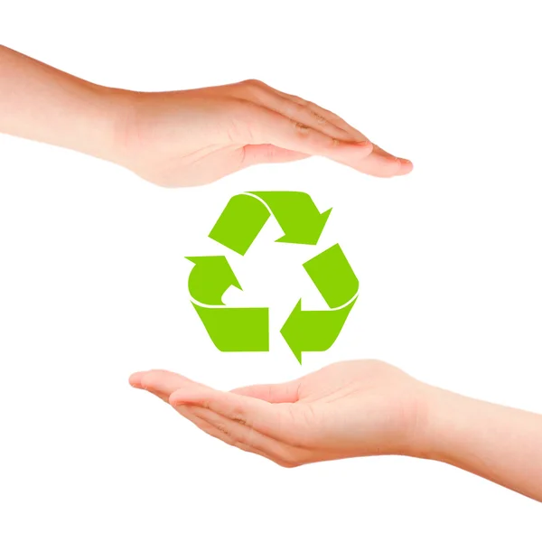 Grünes Symbol recyceln — Stockfoto