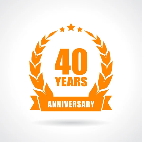 40 años icono aniversario — Vector de stock