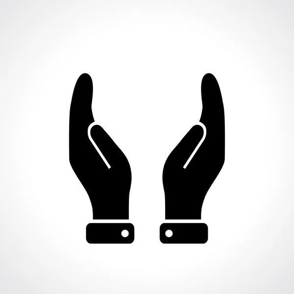Emblema de protección de manos — Vector de stock