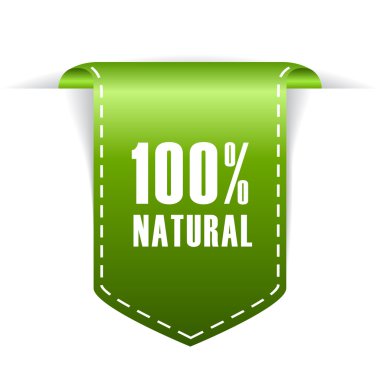 100 natural label clipart
