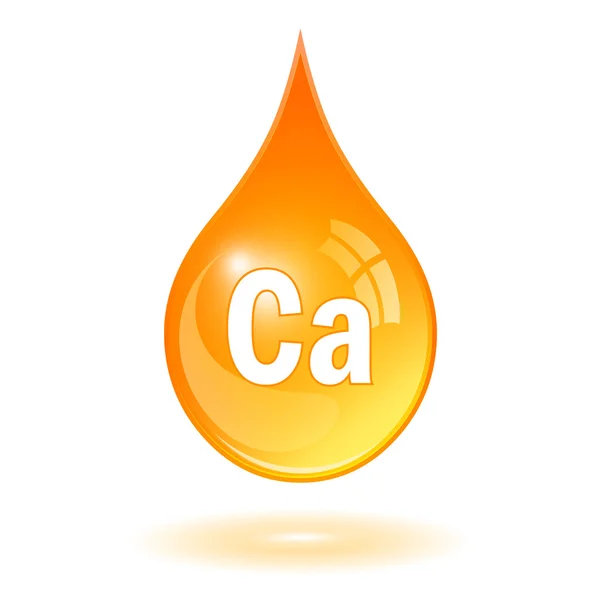 Icône goutte de calcium — Image vectorielle