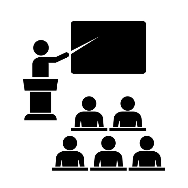 Icône de classe scolaire — Image vectorielle