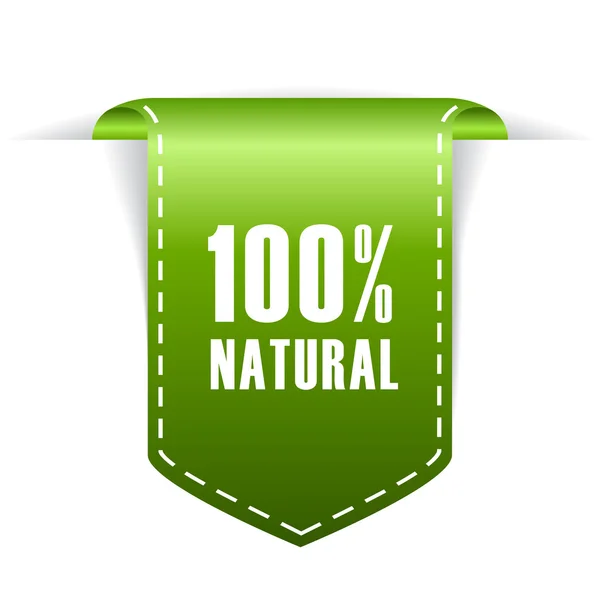 100 rótulo natural — Vetor de Stock