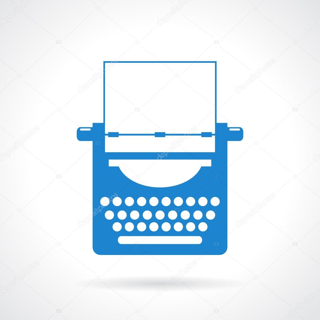 Typewriter vector icon illustration isolated on white background