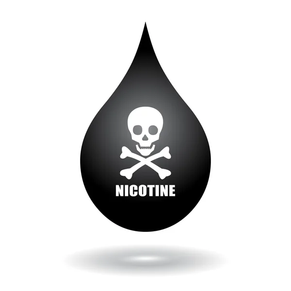 Nikotin přetažení ikony — Stockový vektor