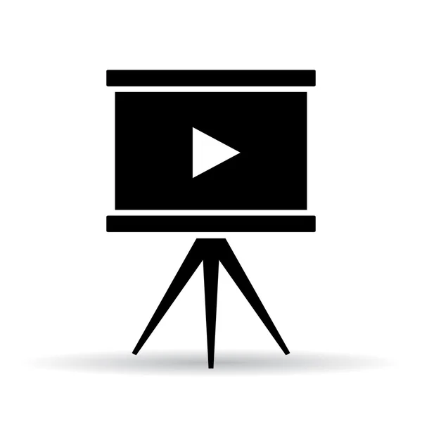 Video screen icon — Stock Vector