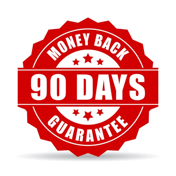90 ημέρες εγγύηση επιστροφής χρημάτων εικονίδιο — Διανυσματικό Αρχείο