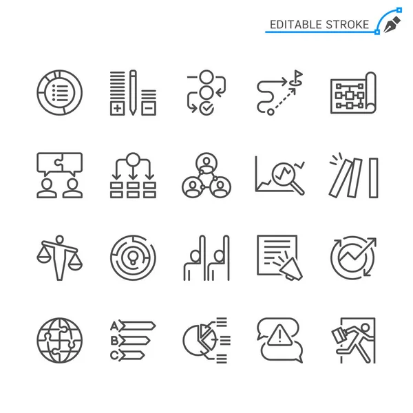 Icônes Secteur Activité Course Modifiable Pixel Parfait — Image vectorielle