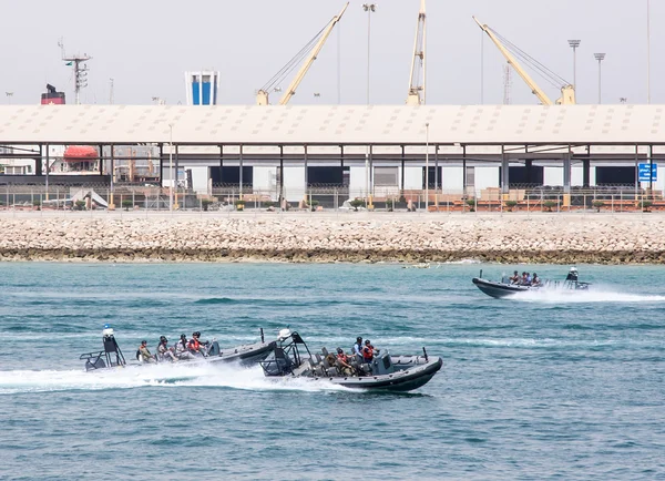 Oefeningen van mariene divisie van de Saoedische grenswachter — Stockfoto