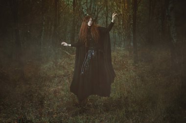 Güçlü orman cadı havaya yükselme
