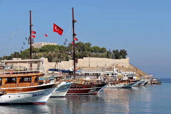 Kusadasi Türkei September 2020 Blick Auf Die Taubeninsel Und Die — Stockfoto