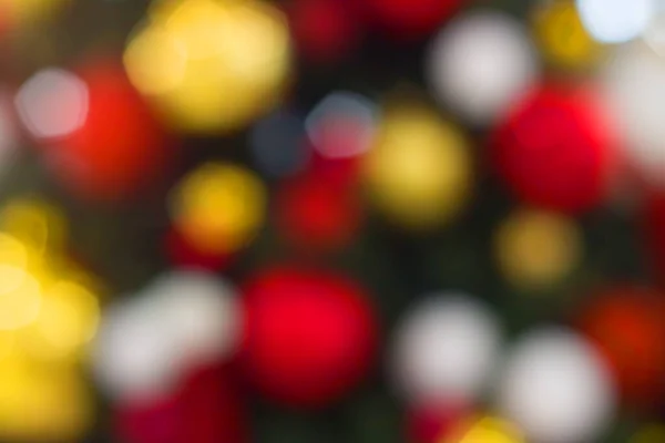 Jul Suddig Bakgrund Med Abstrakta Röda Och Gula Cirklar Närbild — Stockfoto