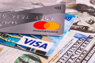 BELARUS, NOVOPOLOTSK - 26 ARALIK, 2020: Vize kartları kapanır