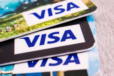 BELARUS, NOVOPOLOTSK - 26 ARALIK, 2020: Vize kartları kapanır