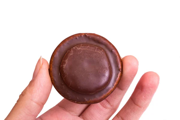 Cookie Ruce Izolované Bílém Pozadí — Stock fotografie