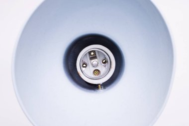 Ampulsüz lamba beyaz arkaplanı kapat