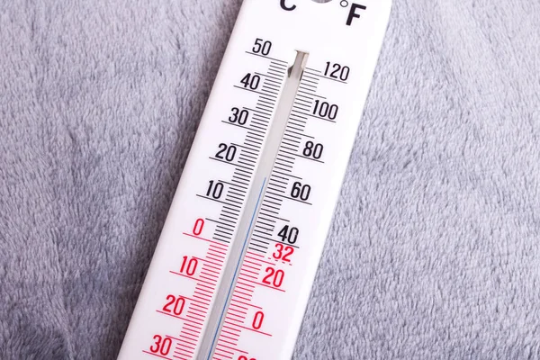 Kolom Merkuri Termometer Ruangan Iklim Mikro Rumah — Stok Foto