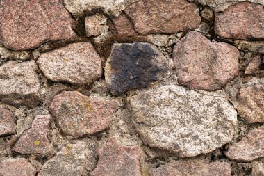 Düz olmayan eski taşların duvarı, arkaplan ya da dokuyu kapat