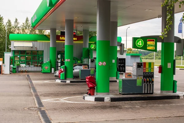 Belarus Postavy Junio 2021 Cerca Gasolinera Belorusneft — Foto de Stock