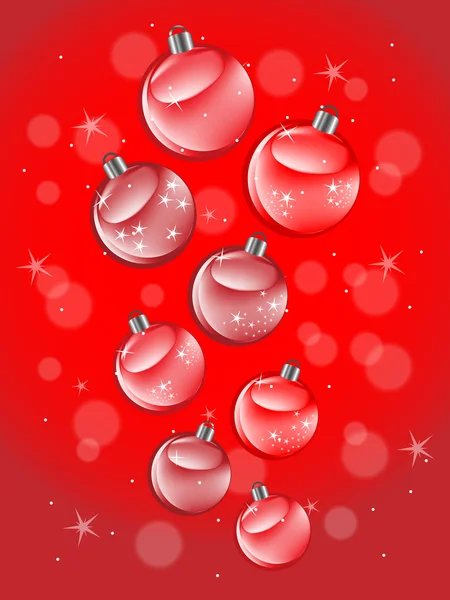 parlak kırmızı Noel topları