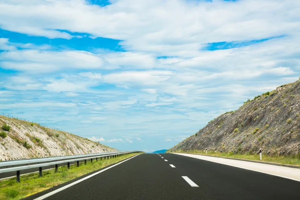 Lege twee-baans snelweg — Stockfoto