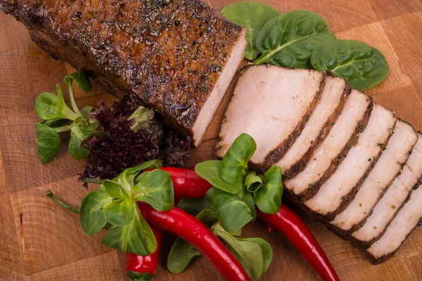 Füme ördek Göğüs eti fileto, dilimlenmiş Stok fotoğrafçılık ©lvenks