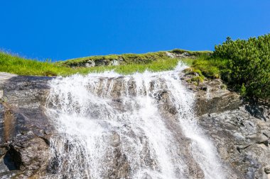 her yerde çim ile şelale