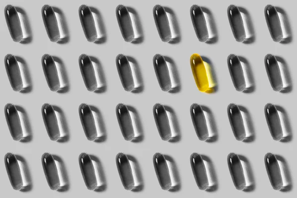 Läkemedelsmedicin Piller Tabletter Och Kapslar Vit Bakgrund Ett Platt Ligg — Stockfoto
