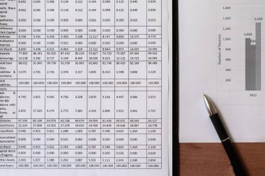 E-ticaret konsepti. Banka hesap raporu