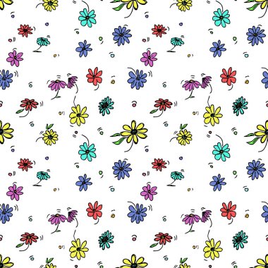 Çiçeklerle kusursuz desen