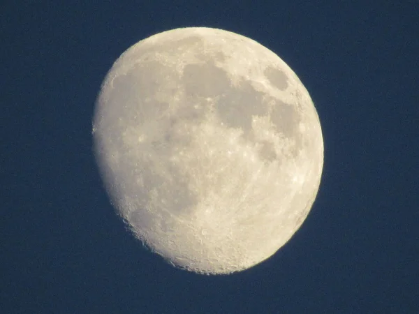 Volle Maan Aan Nachtelijke Hemel Maan Zwarte Achtergrond — Stockfoto