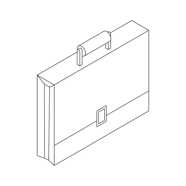 Aktenkoffer-Symbol, isometrischer 3D-Stil — Stockvektor