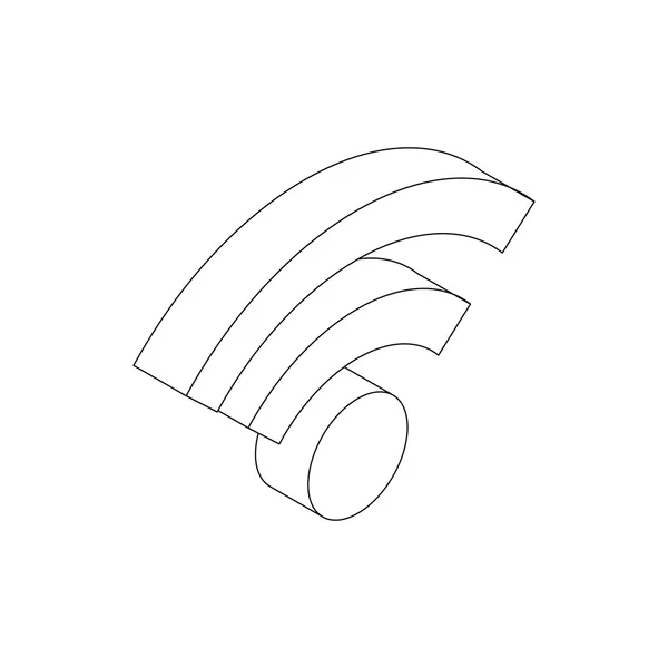 Symbol für drahtlose Netzwerke, isometrischer 3D-Stil — Stockvektor
