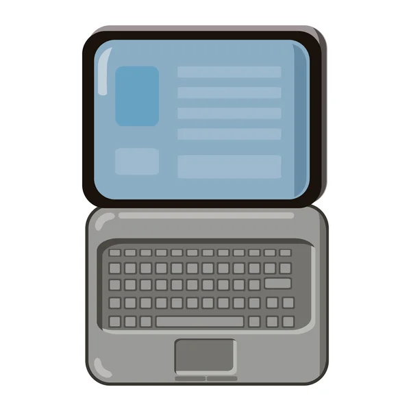 Laptop-Ikone, Cartoon-Stil — Stockvektor