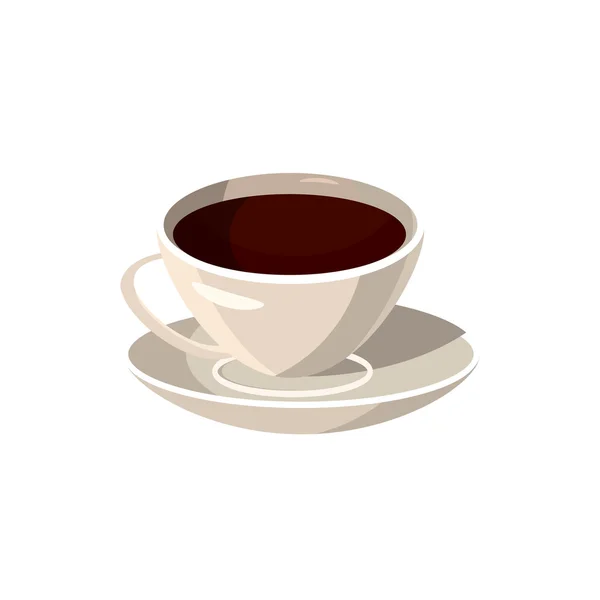 Icono de taza de café, estilo de dibujos animados — Vector de stock
