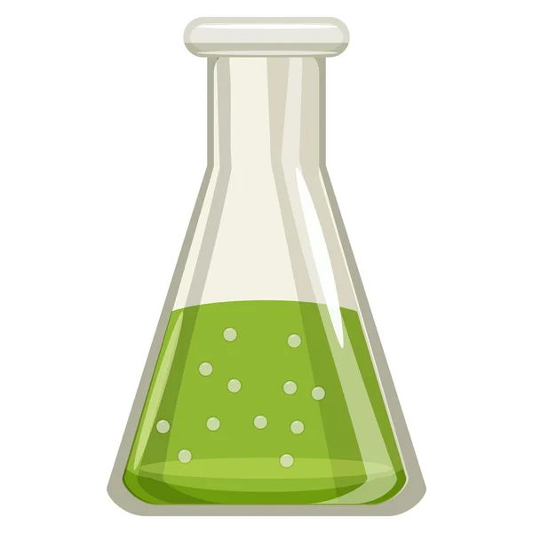 Chemical laboratory transparent flask — Stock Vector