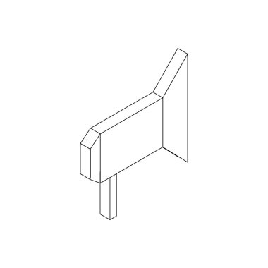 Megafon simgesi, izometrik 3d stili