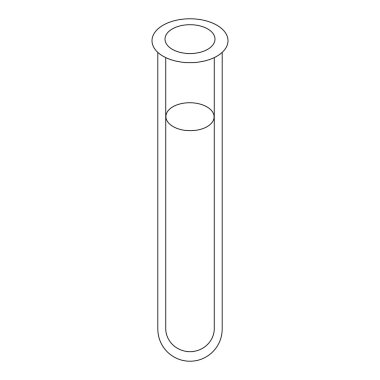 Tüp simgesi, izometrik 3d stili